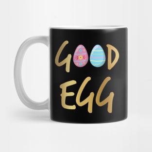 Good Egg gold text Mug